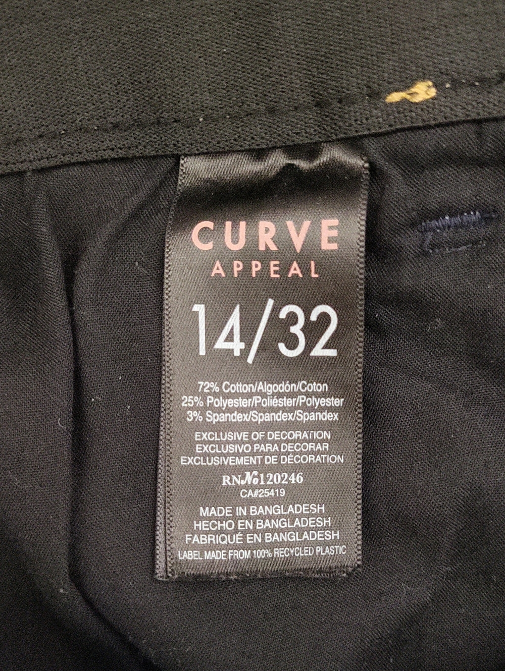 Curve Appeal Womens 14/32 Ankle Jeans Tapered Leg Figure Friendly Stretch - Picture 3 of 8